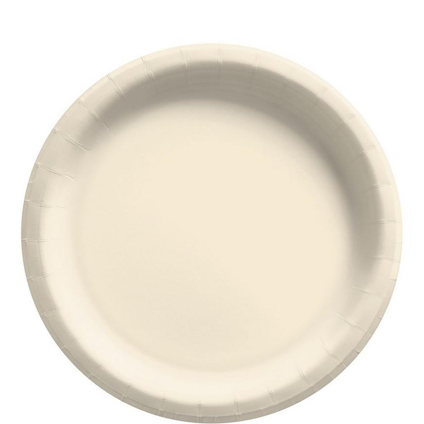Vanilla Cream Extra Sturdy Paper Lunch Plates, 8.5in, 20ct